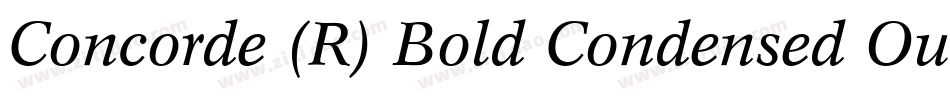 Concorde (R) Bold Condensed Outline字体转换